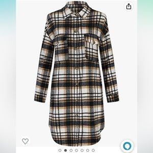 Flannel Plaid Oversized Shirt / Jacket. XL.